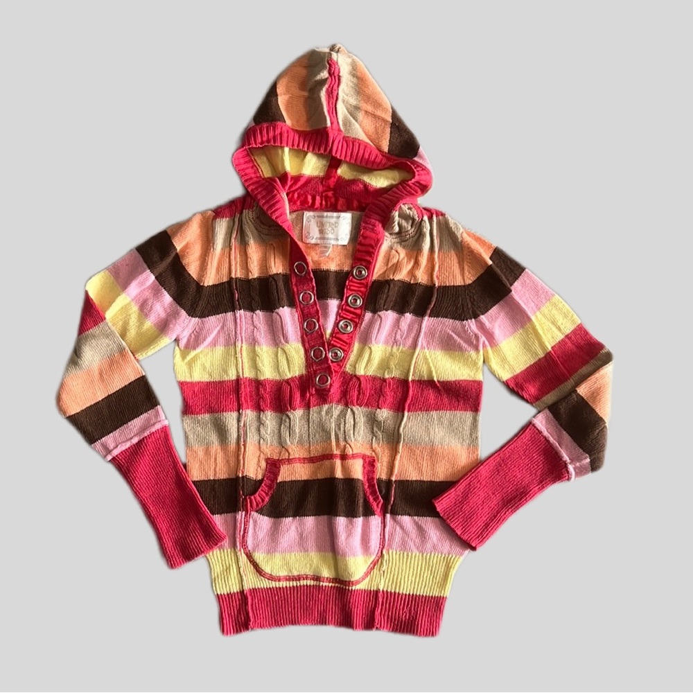 Limited Too Girls Rainbow Striped Sweater Size 18 Fits Women’s Size Small